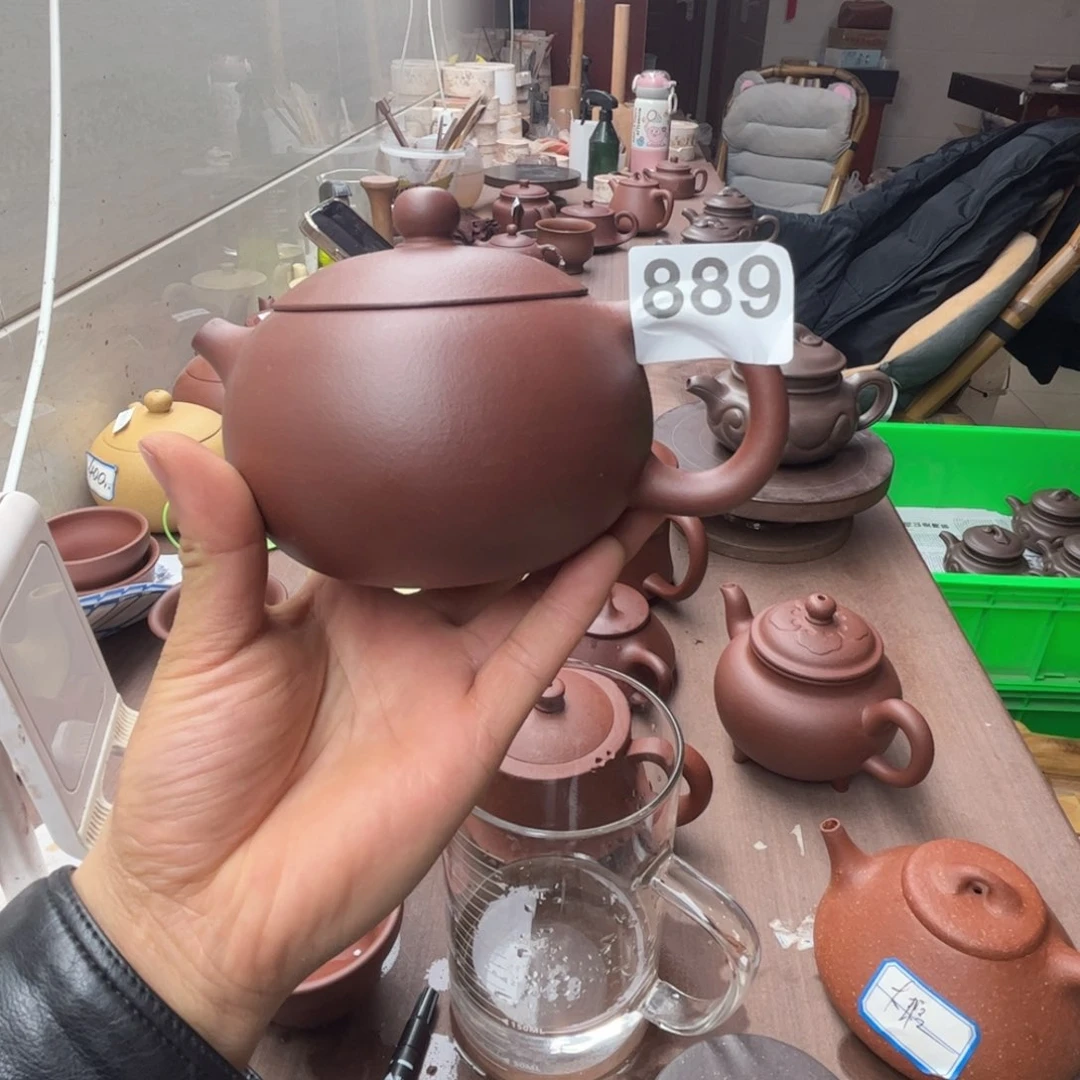 紫砂茶壶紫泥西施420左右瑕疵大