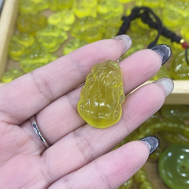 蛇纹石玉合金颈饰