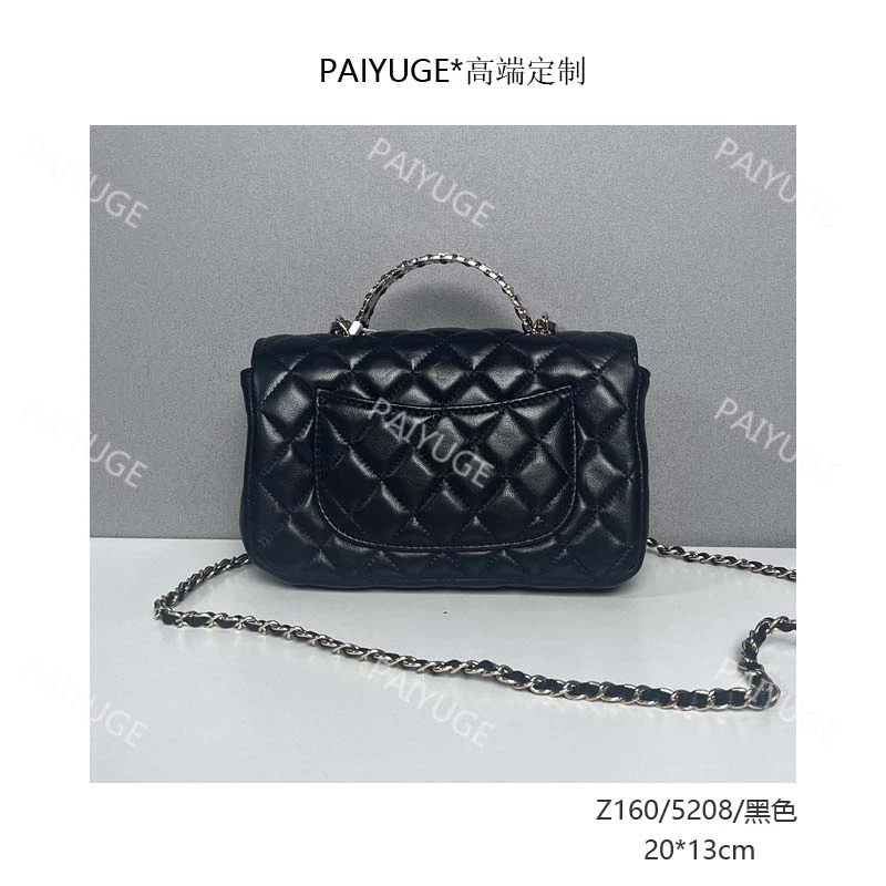 Z160/5208/黑色 paiyuge高端订制女士手提包单肩包斜挎包1812
