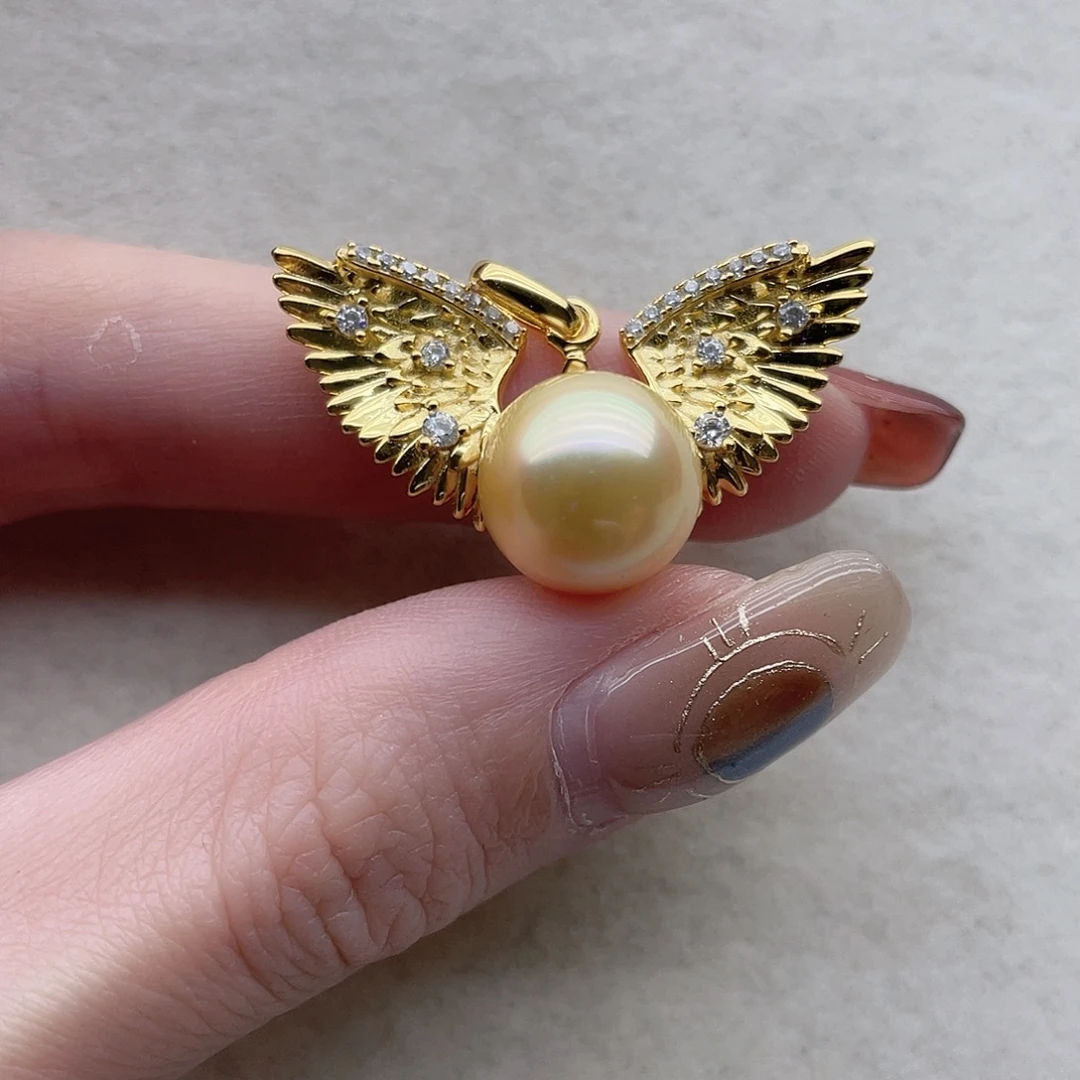 银S925镶嵌吊坠111海水珍珠