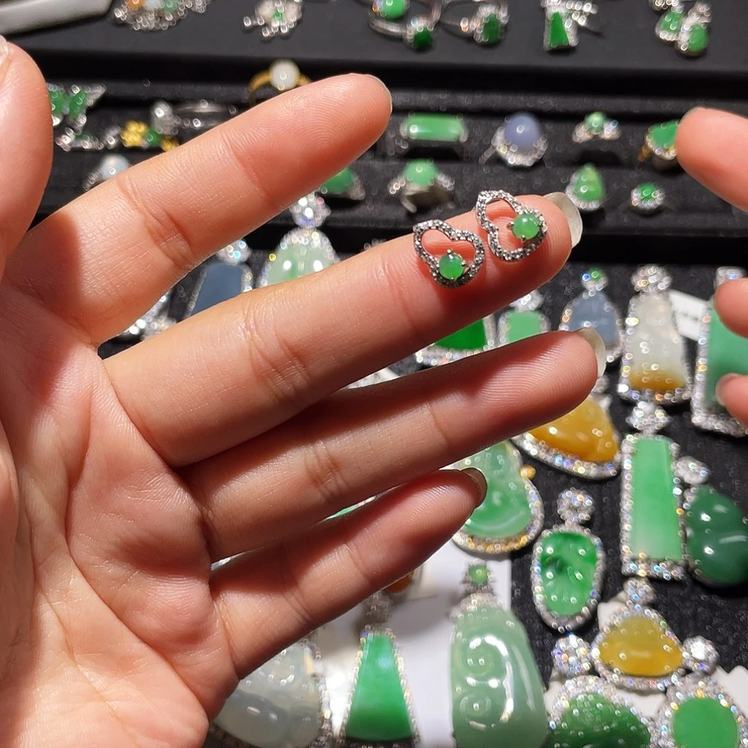 翡翠银S925镶嵌颈饰