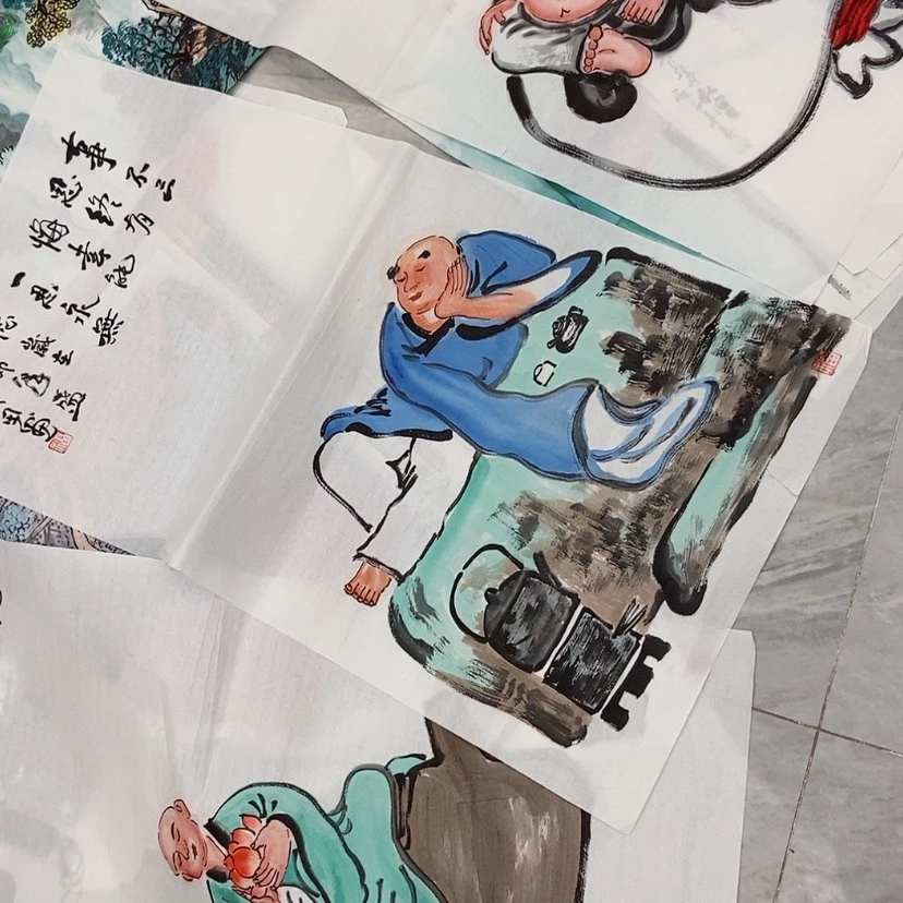 【闪购商品】?****哥国画艺术作品欣赏5付人物