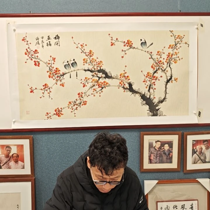 国画贾海瑞老师现场定制