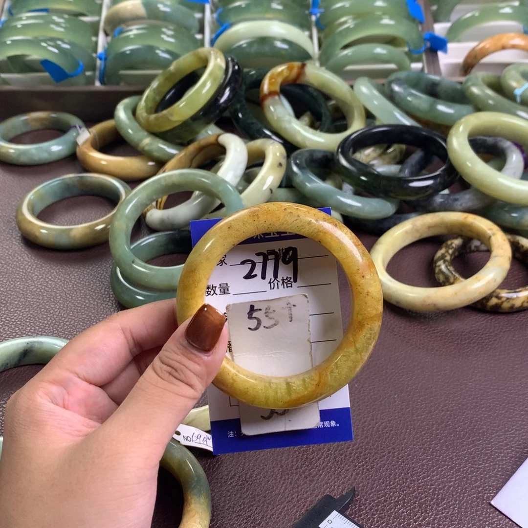 未镶嵌蛇纹石玉手镯2779
