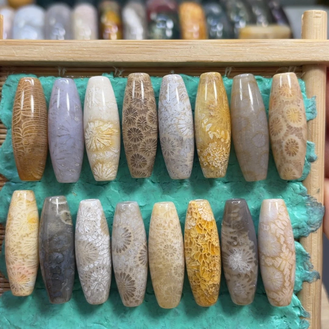 硅化玉未镶嵌颈饰天珠30米1个