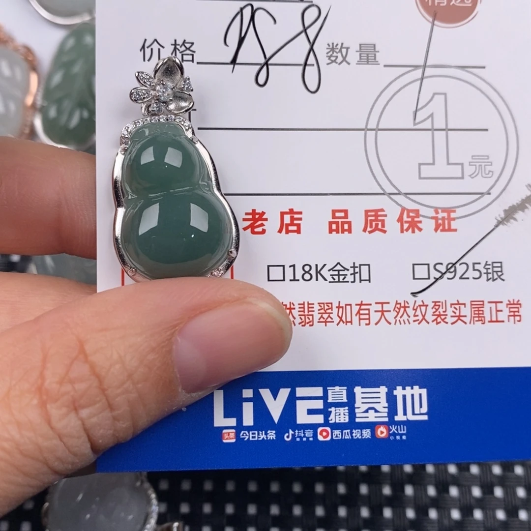 ~***~翡翠银S925镶嵌颈饰