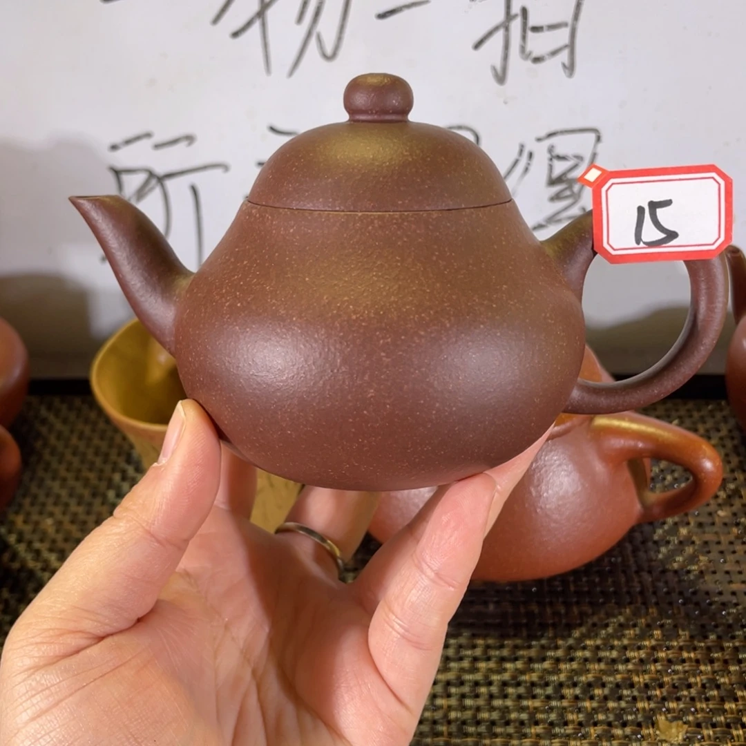 紫砂茶壶梨形微瑕全手