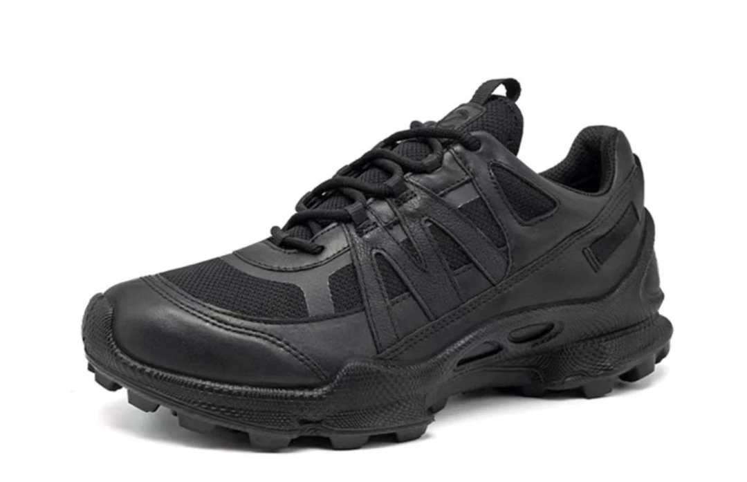 男士休闲皮鞋时尚百搭轻奢户外舒适真皮防水透气(踪迹）