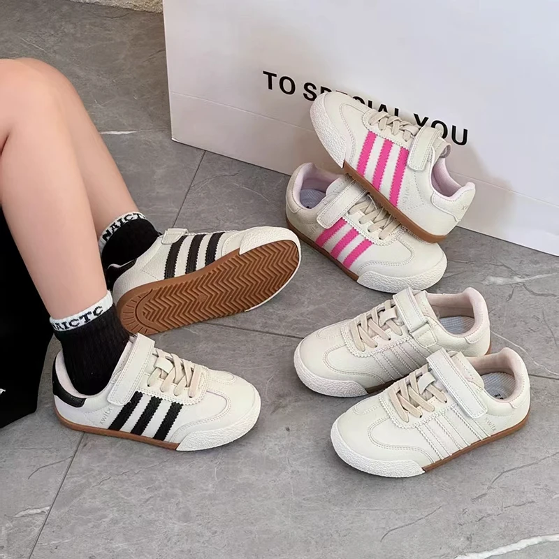 真皮儿童板鞋2025秋季新款宝宝软底休闲女宝鞋子新款儿童鞋子女童