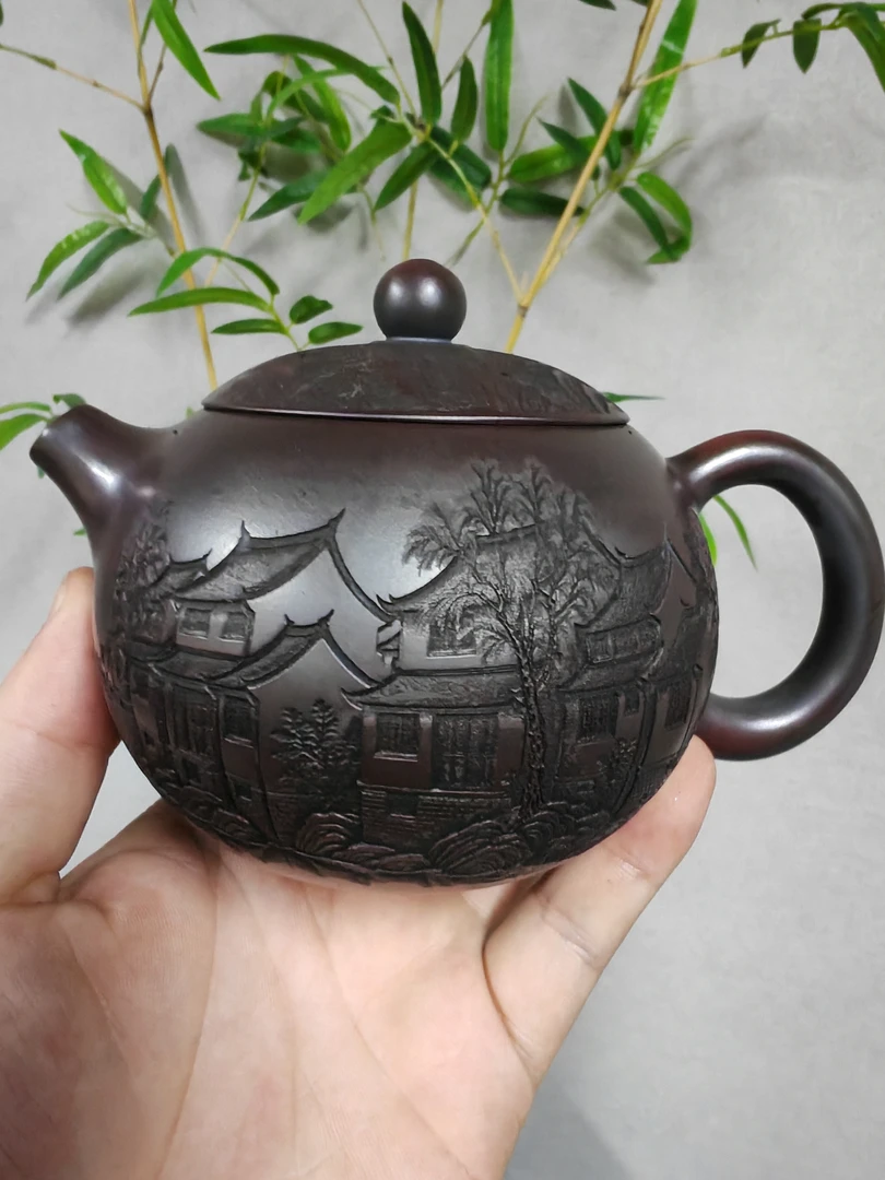 宜兴紫砂西施古乌泥