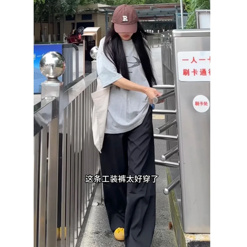 OJXR美式机能户外工装裤潮牌运动冲锋裤秋季百搭宽松直筒休闲裤子