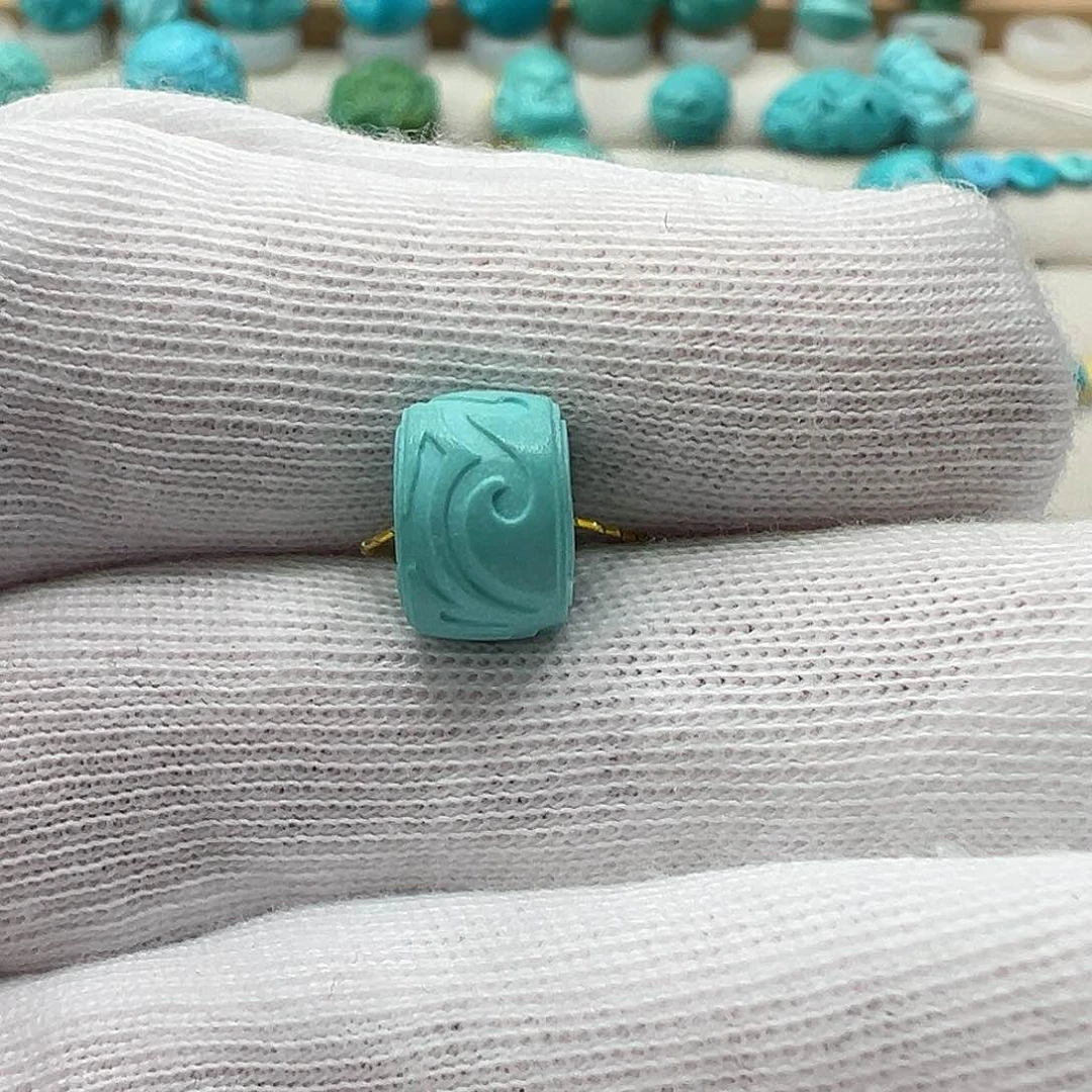 绿松石博古珠 未镶嵌