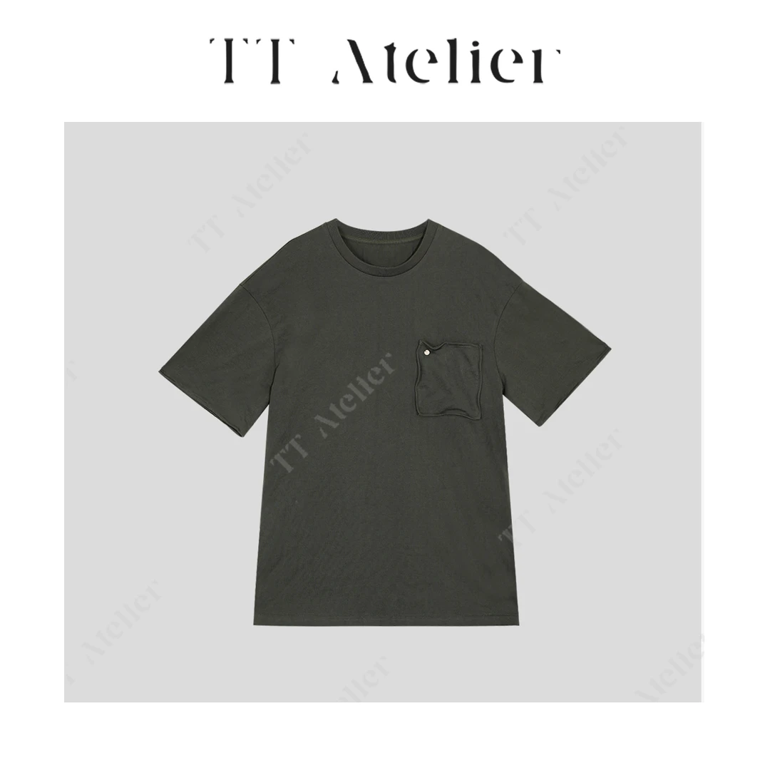 TT设计师【相框】夏季新款小众设计纯色宽袖t恤TT190464