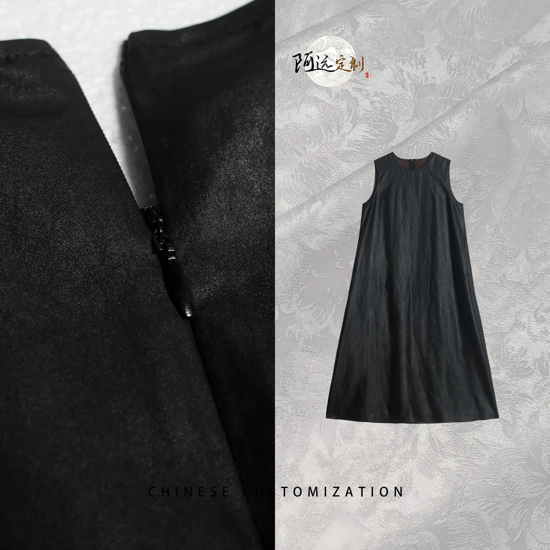 【封神小黑裙】奥黛丽赫本风 满分丝轻盈有骨 新中式连衣裙25QY565