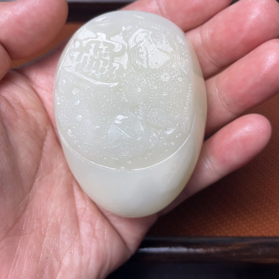 石材天然方解石手把件不退换