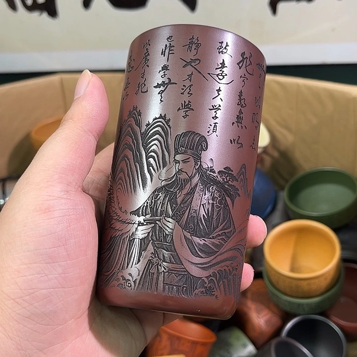 茶杯紫砂在*中全手工紫砂主人杯