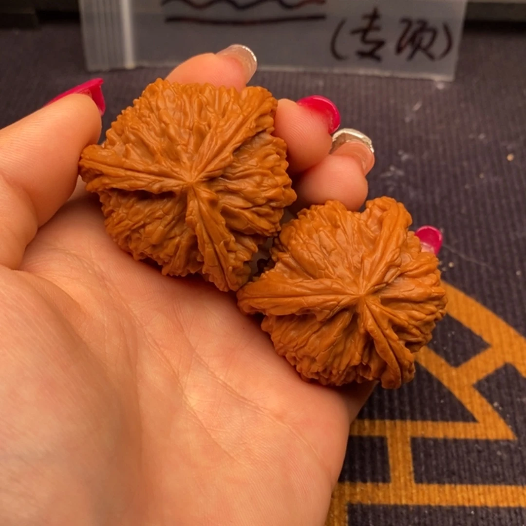 小***寒文玩核桃把件白狮子