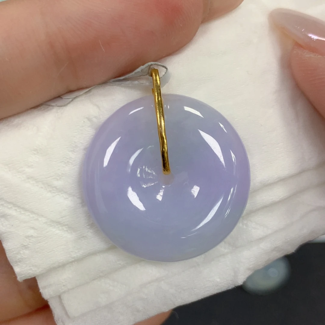 颈饰18K金镶嵌翡翠