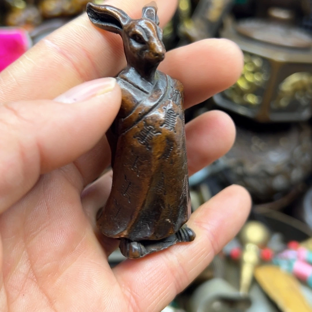 铜摆件欢迎欢迎你