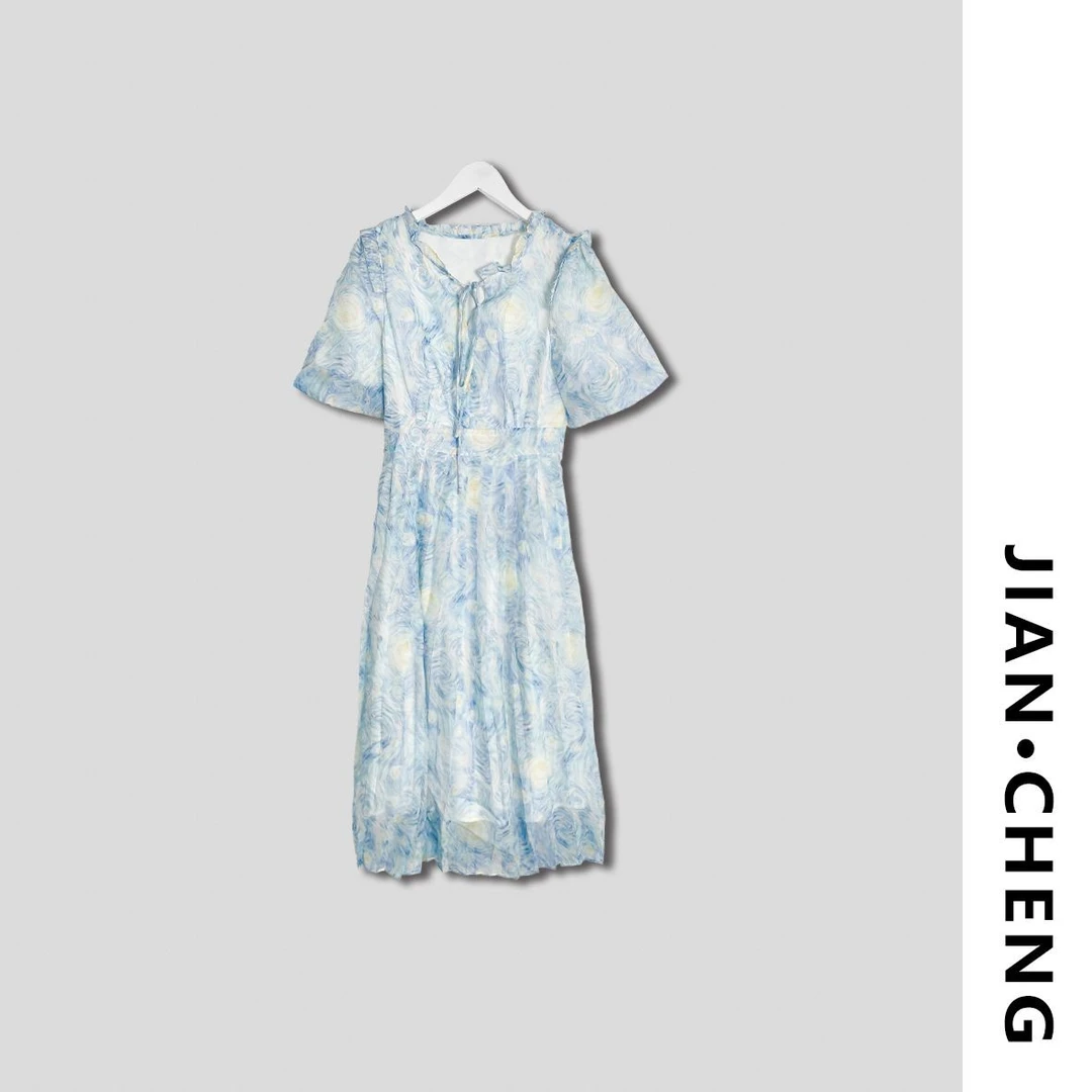 【简柽】印花连衣裙HZ50279