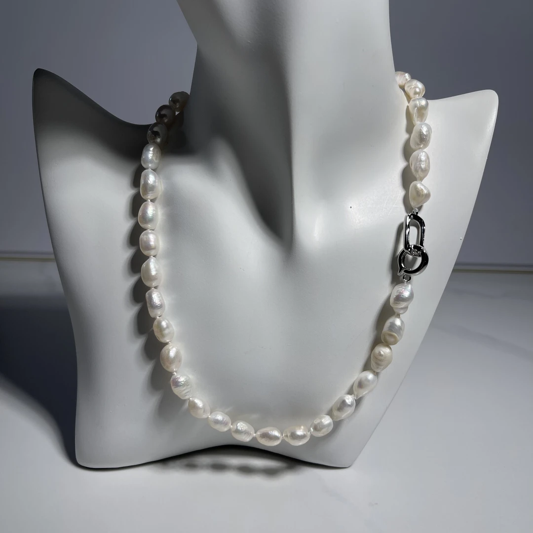 白色巴洛克项链个性时尚淡水无核珍珠8-9mm