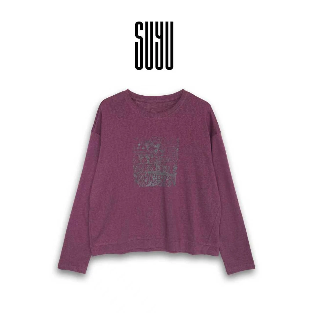SUYU 【黛露】长袖T常规款百搭厚款休闲风休闲女装