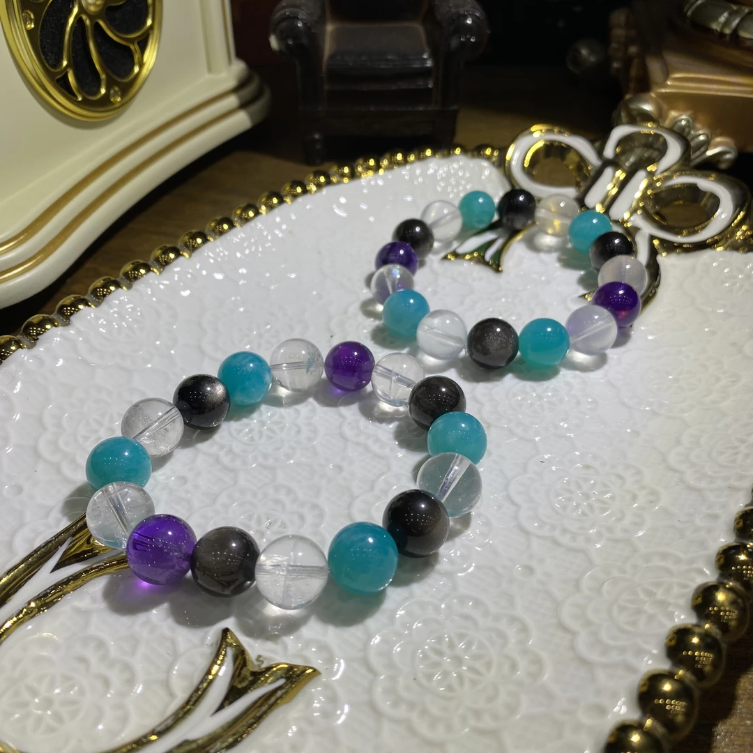 V759-刘亦菲同款水晶手串多巴胺设计款-多样性发其一