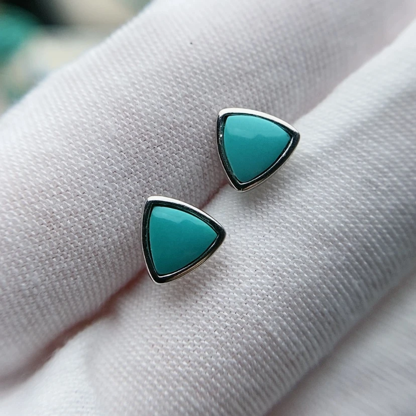 【闪购商品】绿松石原矿绿松石银S925镶嵌