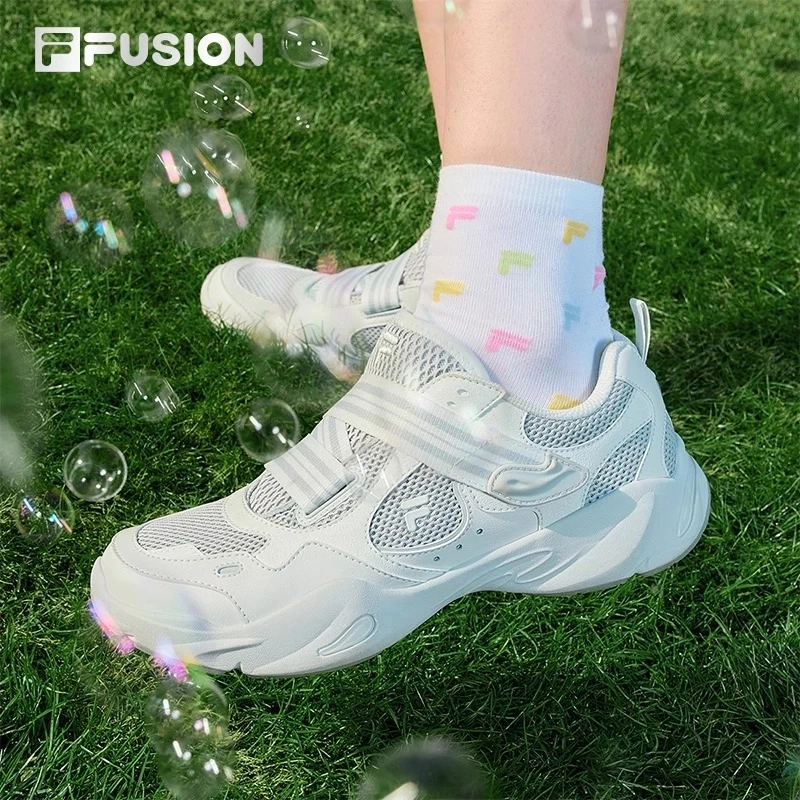 FILA FUSION斐乐水滴鞋玛丽珍凉鞋25夏网面透气运动鞋T12W521003F