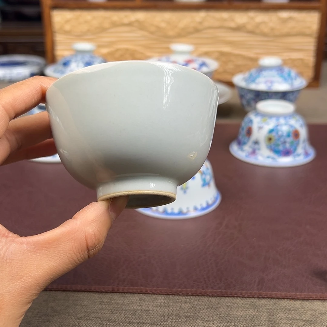 摆件景德镇白胎小客杯
