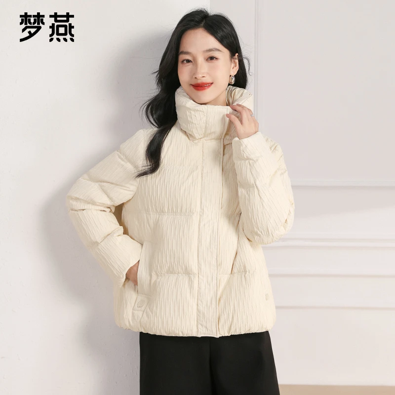 梦燕秋冬女款时尚百搭气质大方宽松休闲舒适保暖羽绒服CY11B5014