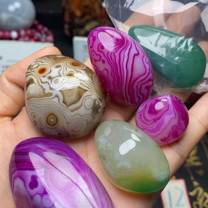 用***1未镶嵌原石玛瑙/玉髓打孔不退不换