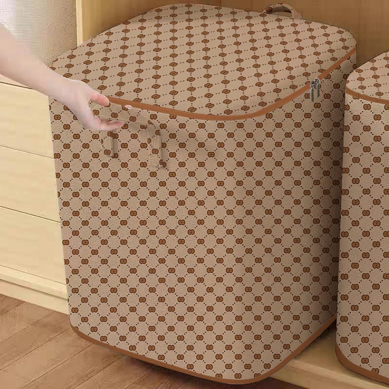 收纳箱收纳筐整理盒印花防水加厚衣柜不透明款袜子可折叠整理箱子