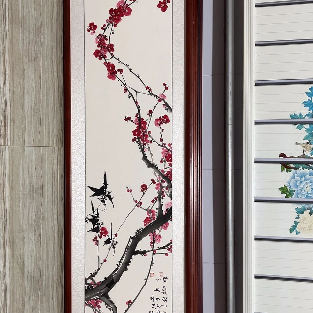 国画书画作品带框163×48