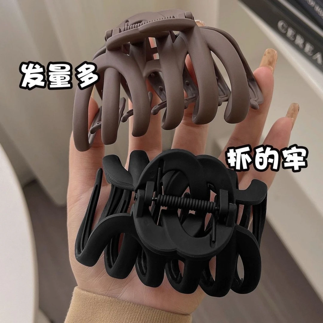 发量多抓夹大号气质复古南瓜发抓盘发懒人鲨鱼夹发夹女后脑勺发卡