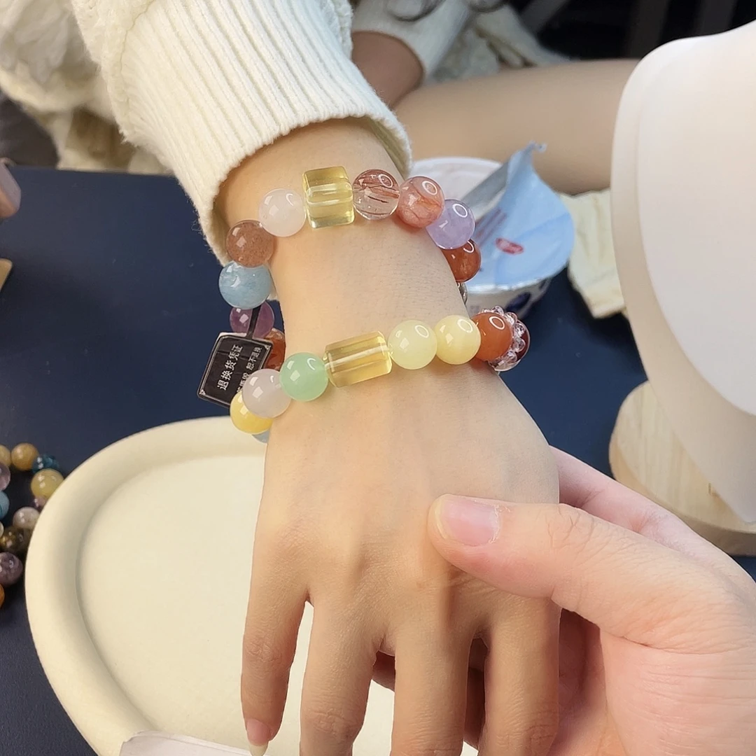 银S925镶嵌水晶手链