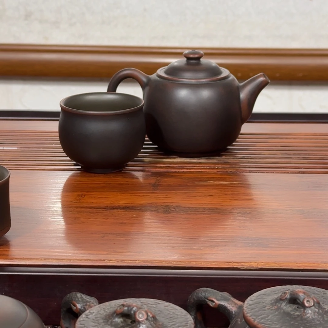 漂***主坭兴陶坭兴陶精品莲子壶素壶150ml