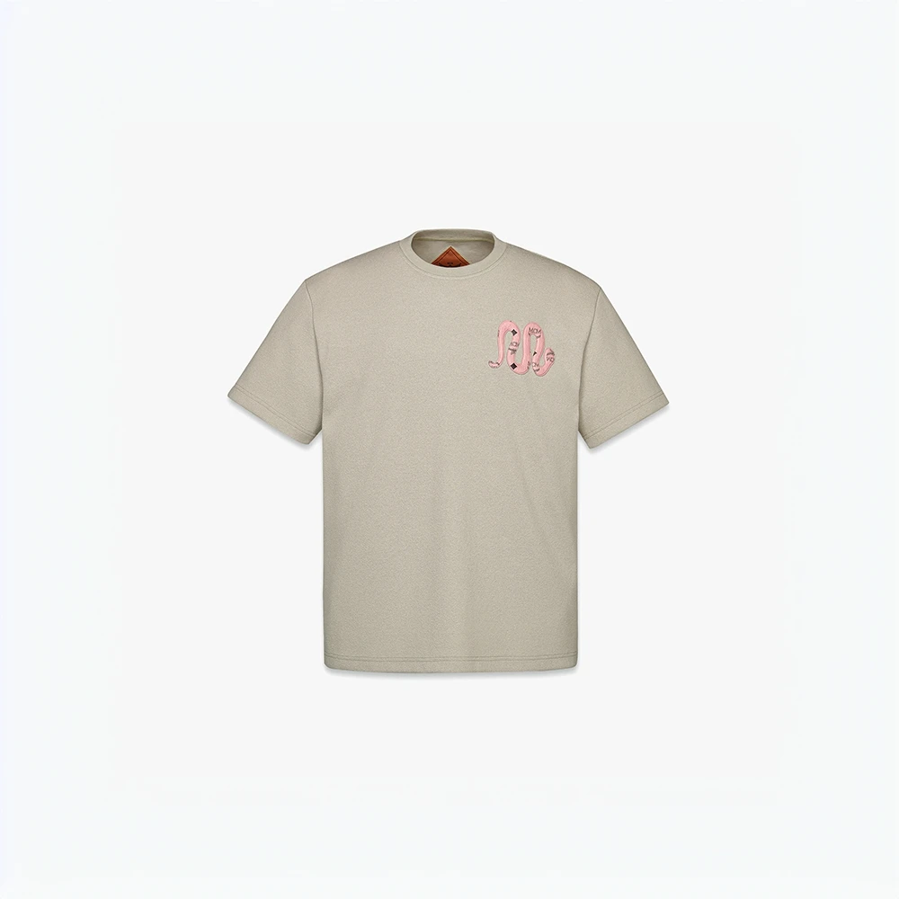 MCM【520礼物】COLLECTION 左胸蛇图案圆领短袖T恤