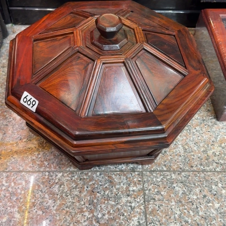 9***1交趾黄檀（大红酸枝）酸枝五格果盒