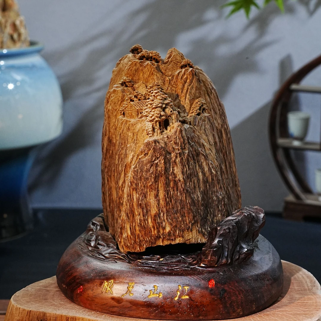 马泥涝沉香皮油老料江山无限 14x13x12.5  176.8g 250711013 A