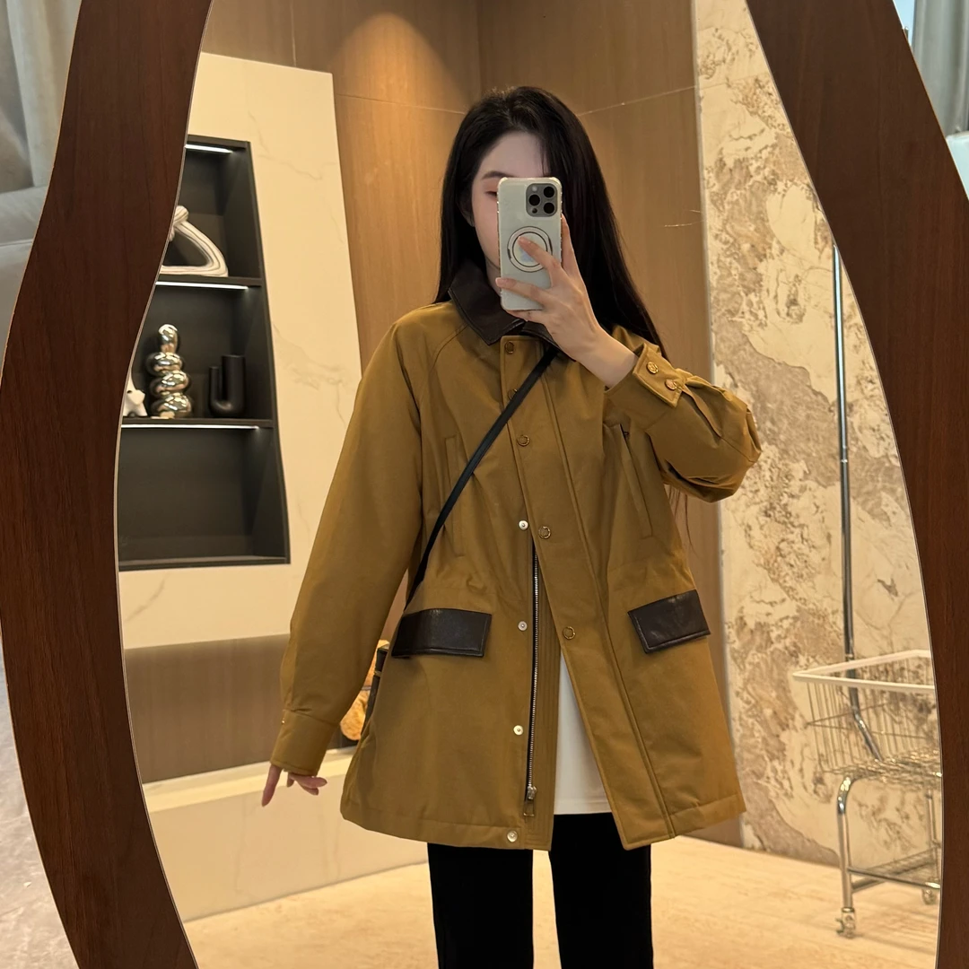 SUMU/宿慕 90鹅绒休闲收腰翻领女鹅绒服冬季工装风保暖羽绒服030
