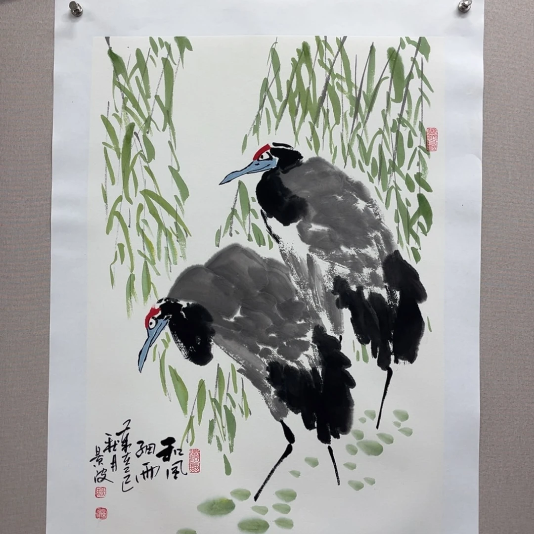 国画艺术家真人手绘