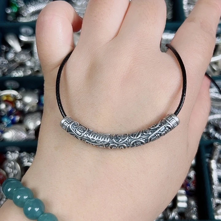 吊坠足银无足银999吉言弯管