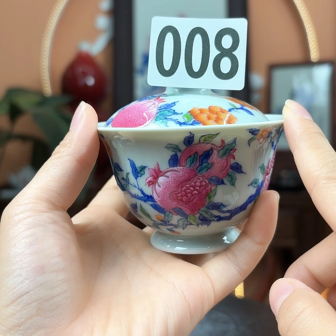 宁***闻景德镇陶瓷手工盖碗