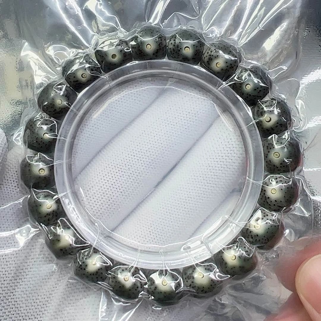 星月菩提手串12帝王绿小细星a10