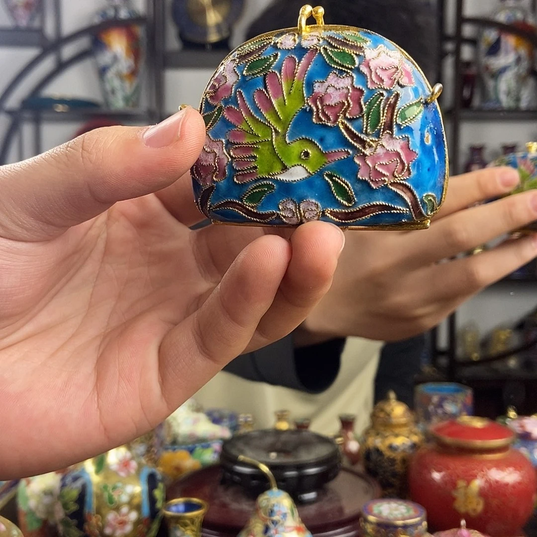 铜景泰蓝创汇小钱包