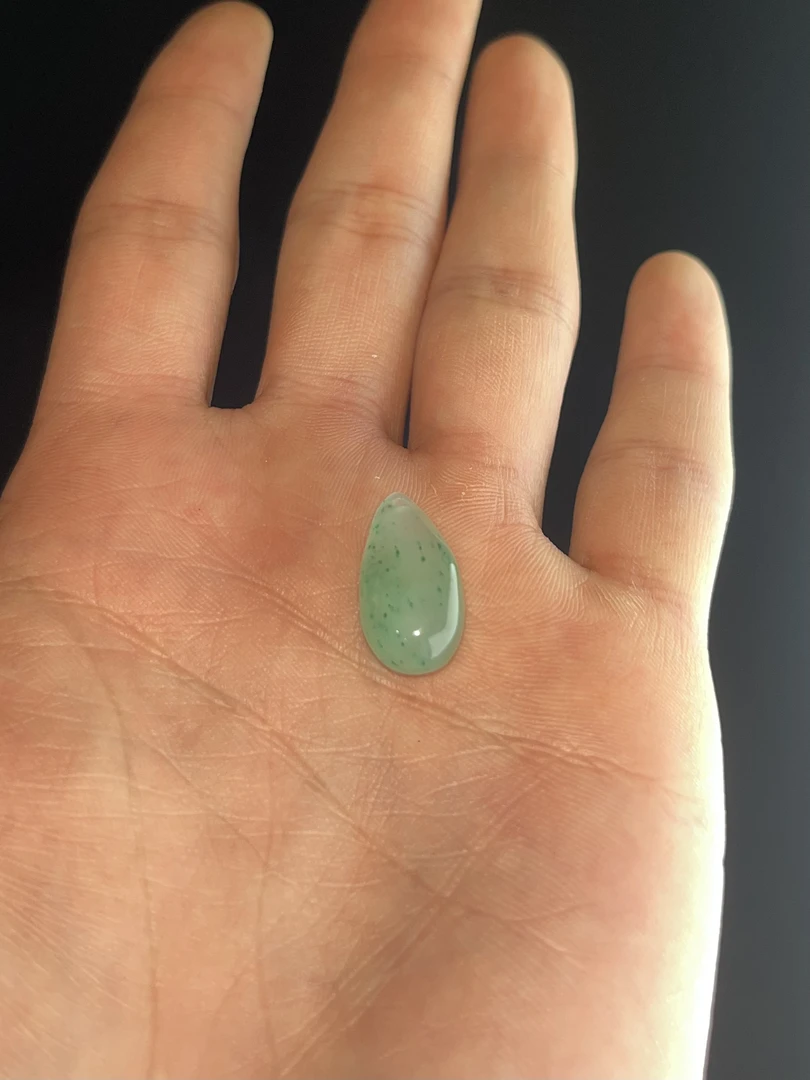 非洲翠水滴吊坠 清新百搭