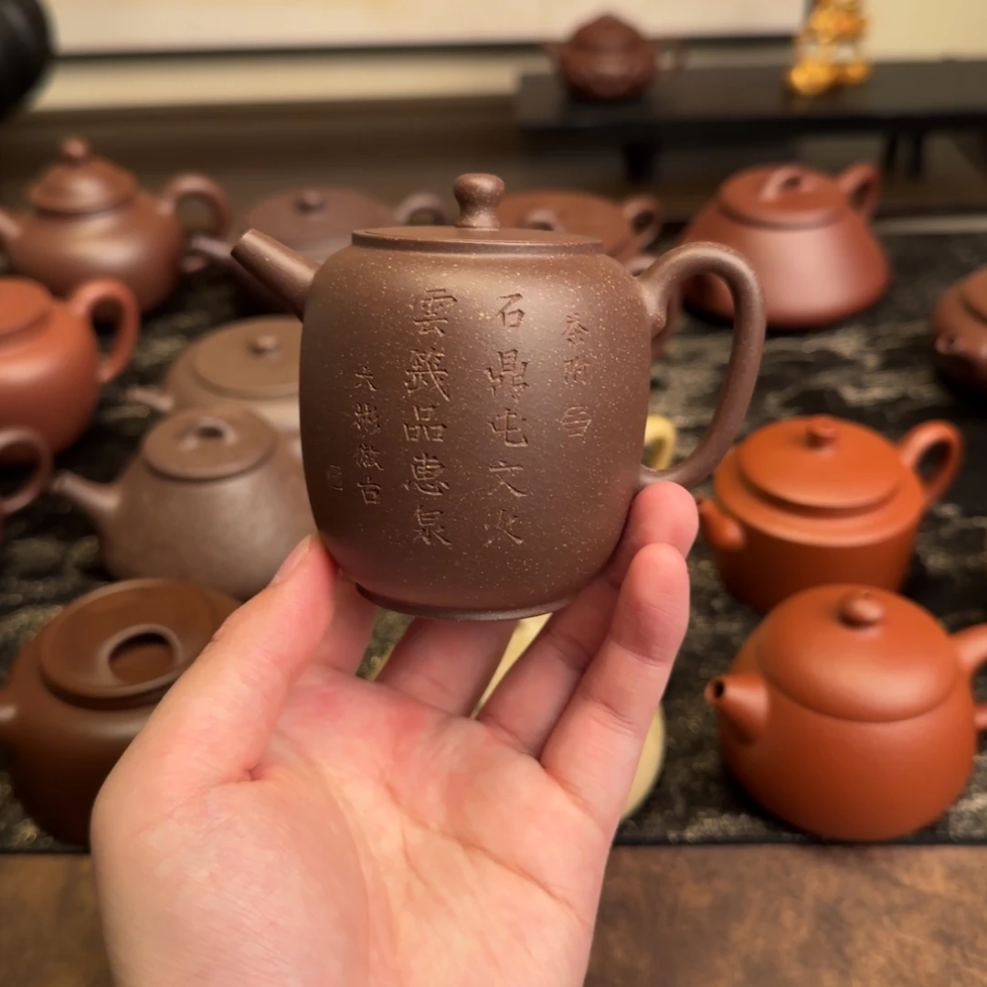 茶壶紫砂大彬仿古莲子