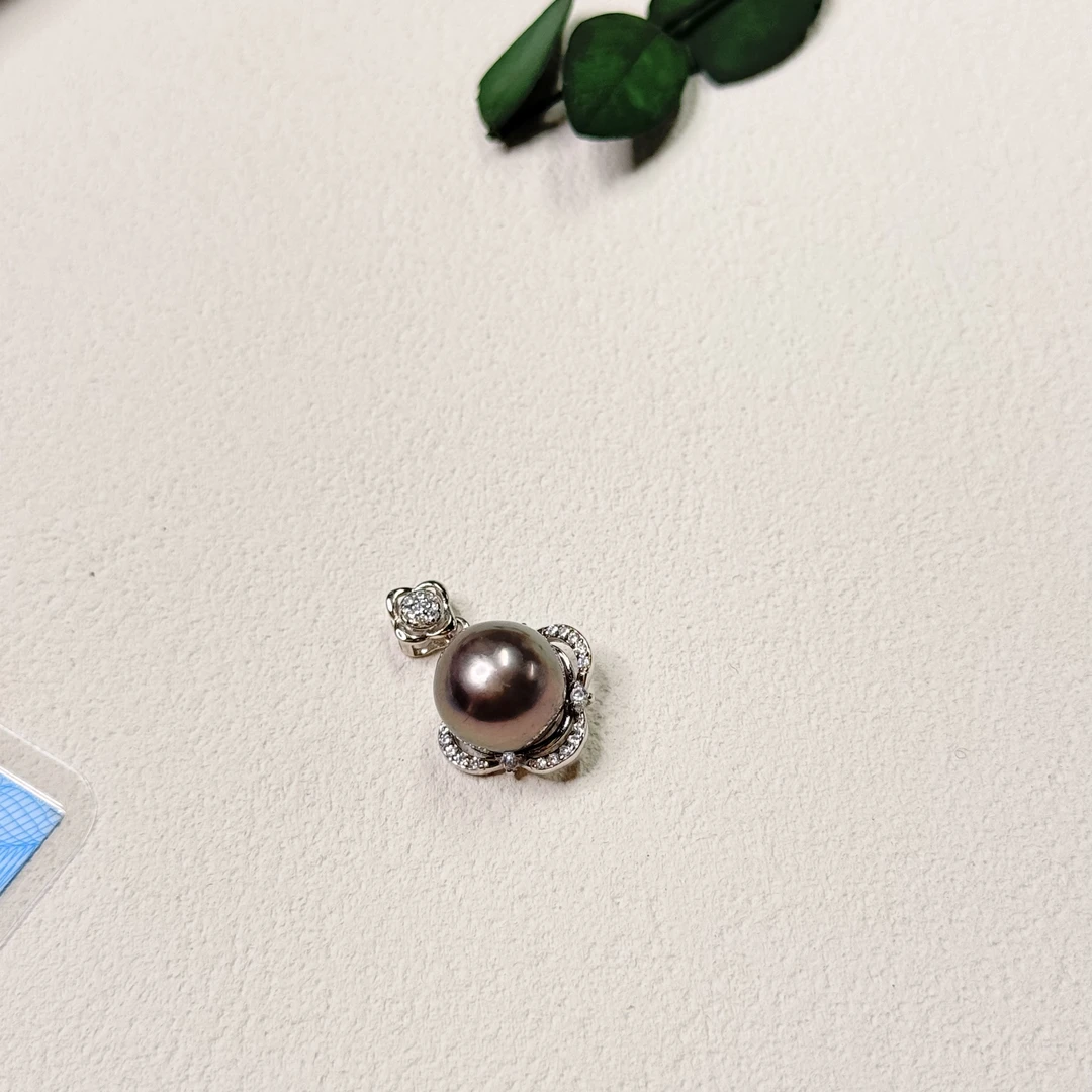 全新未使用  【六六中古】孤品海水珍珠s925吊坠ew715带链珠子卡11