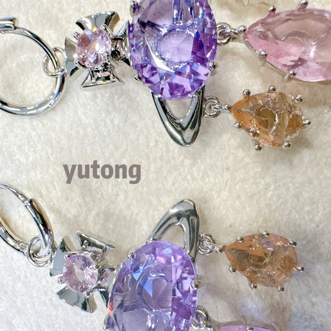 铜合金锆石耳饰 【雨桐轻奢饰品】设计款耳环YT01272